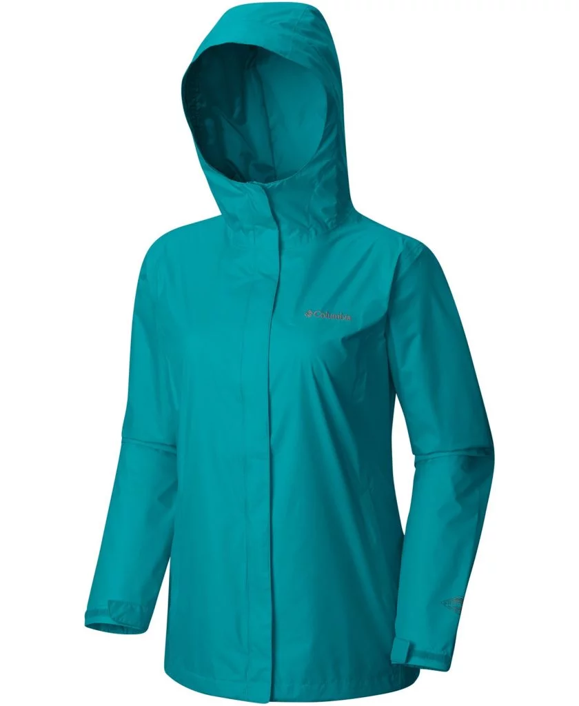 The Columbia Acadia II lighweight rain jacket is handy when you get caught in nasty downpours. 