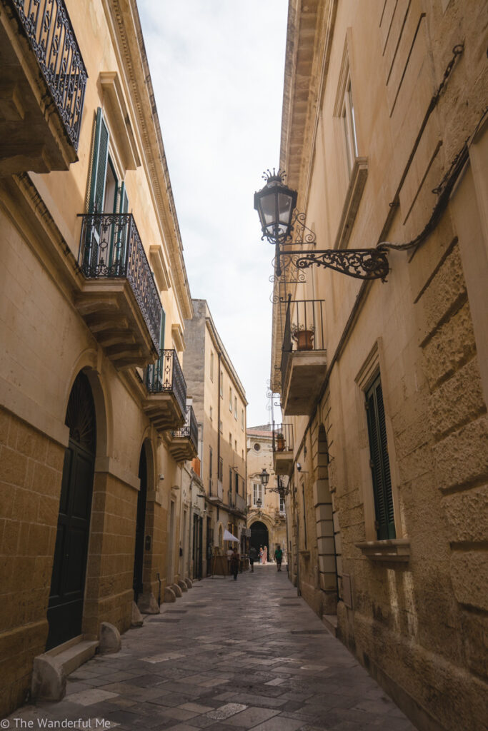Beautiful street in Lecce, Italy