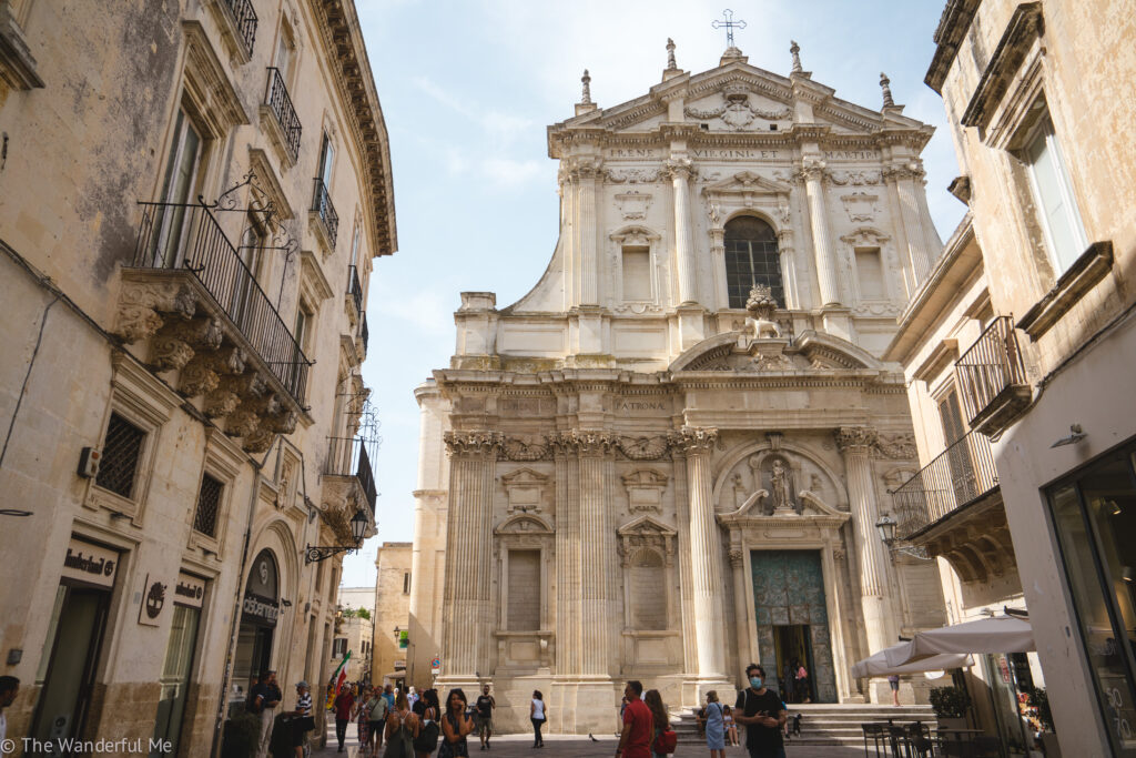 Church of Saint Irene, a beautiful church to visit when sightseeing in Lecce, Italy. 
