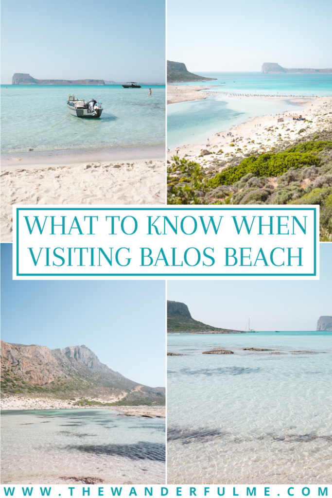 Here's everything you need to know for visiting Balos Beach on Crete island in Greece! I'm sharing when you should visit, how to get there by car, tour options, what you need to bring with you and much more. | Visiting Balos Beach on the Greek Island of Crete | The Wanderful Me